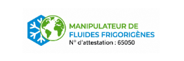 Manipulateur de fluides frigorigènes — Attestation de capacité n° 65050
