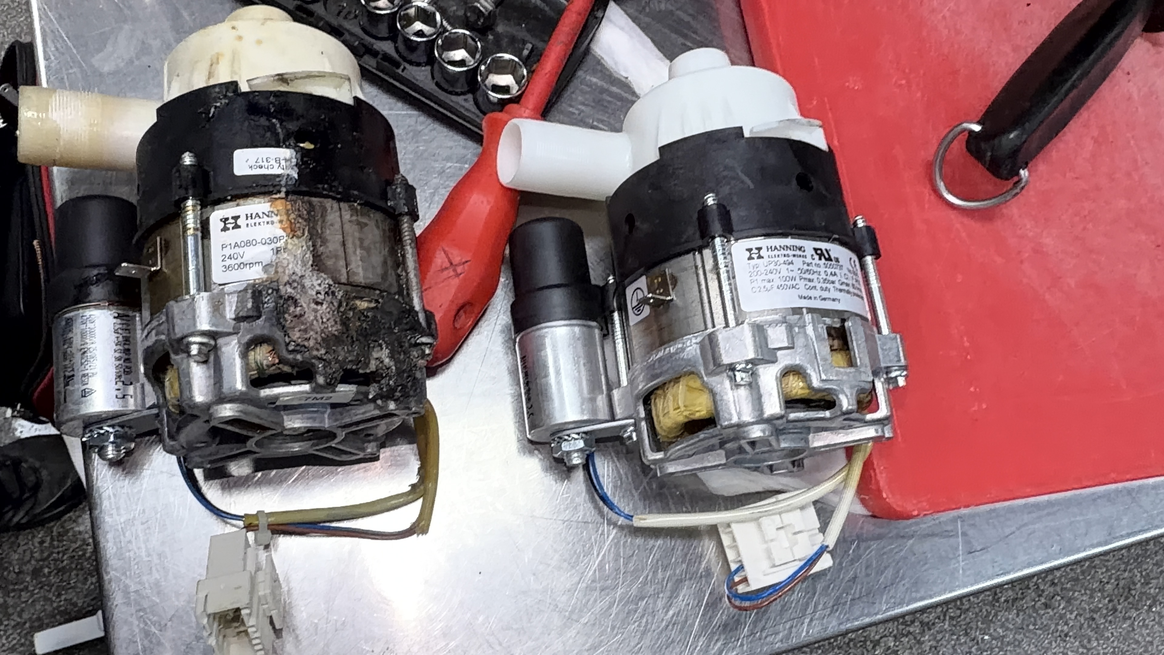 Remplacement de pompe de lavage